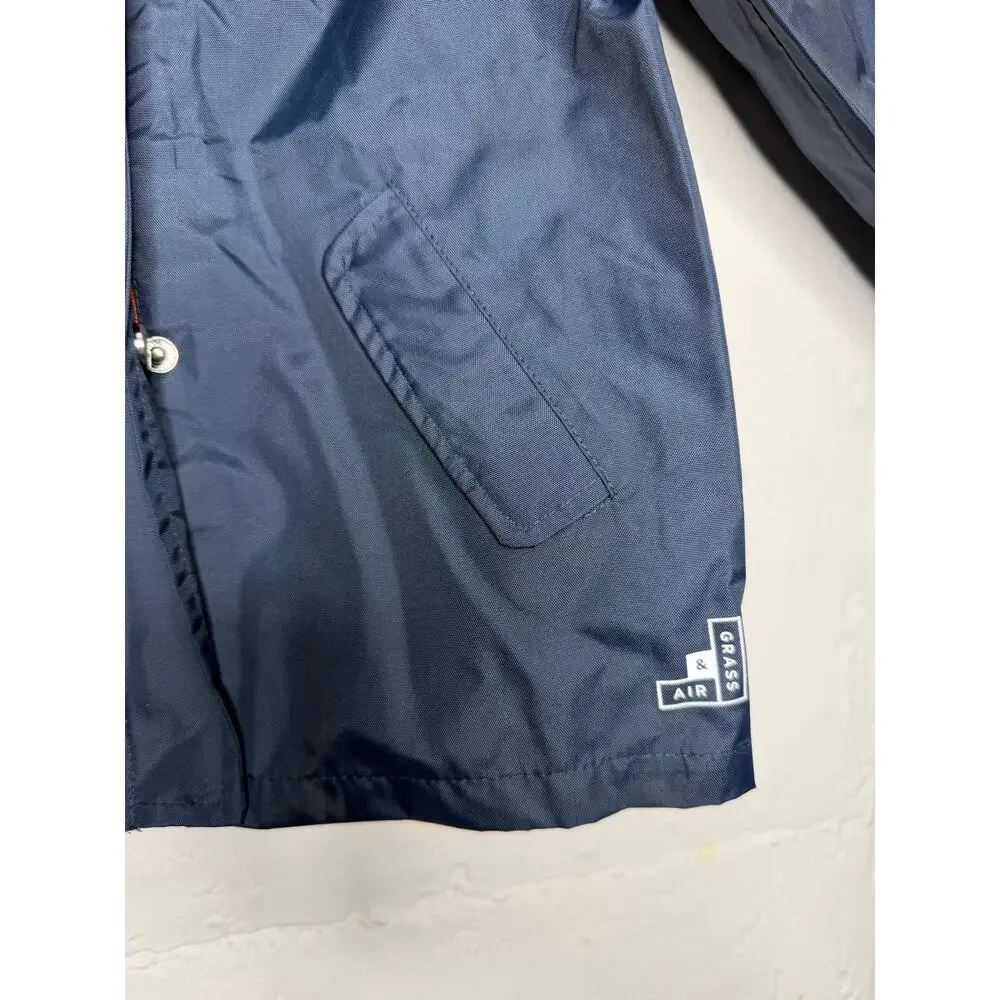 NEW Grass & Air Toddler Boy Navy Blue Rain Cheater Coat Size 5/6